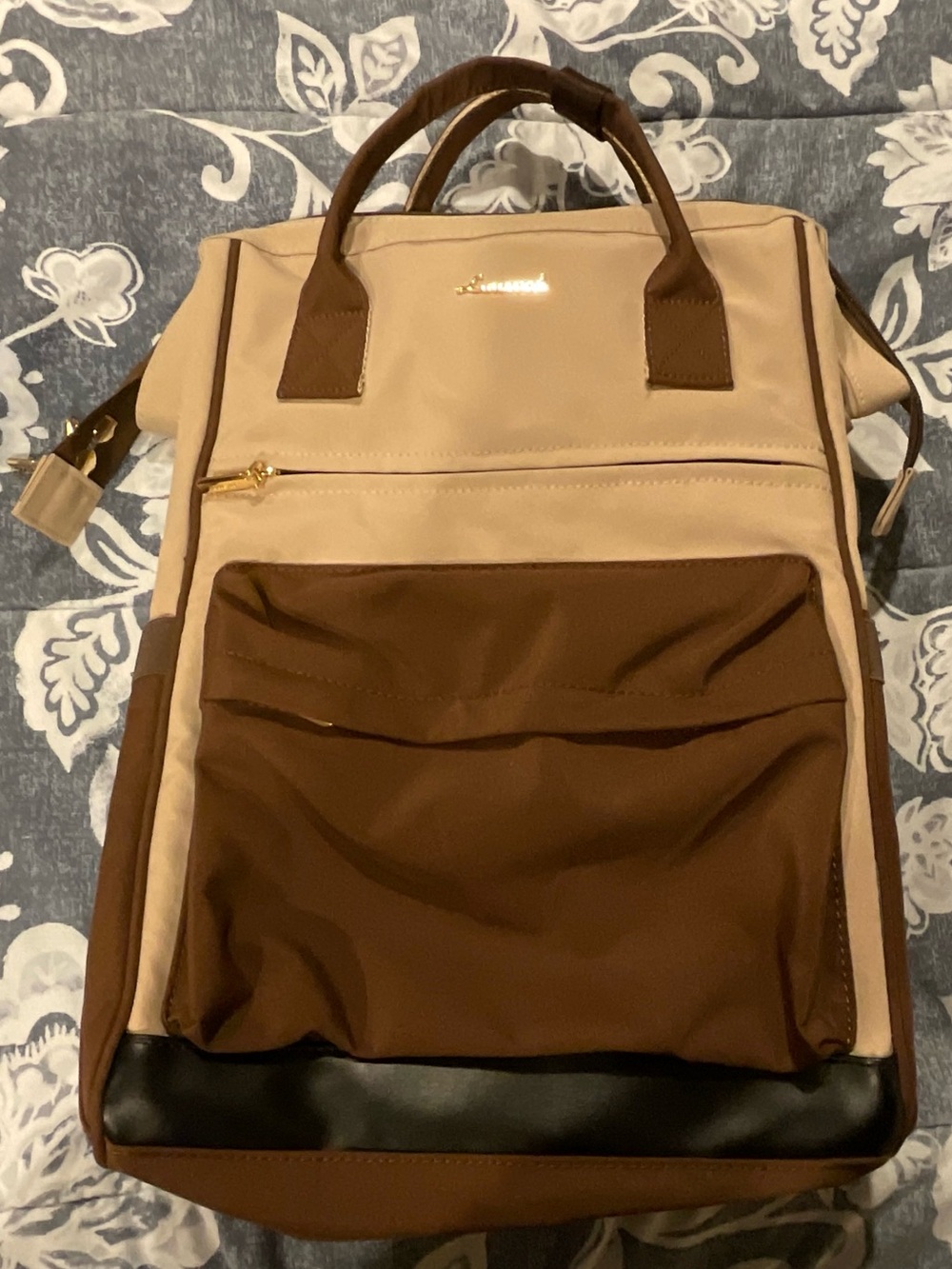 Lovevook 15.6 inch Backpack: Beige, Brown, & Black